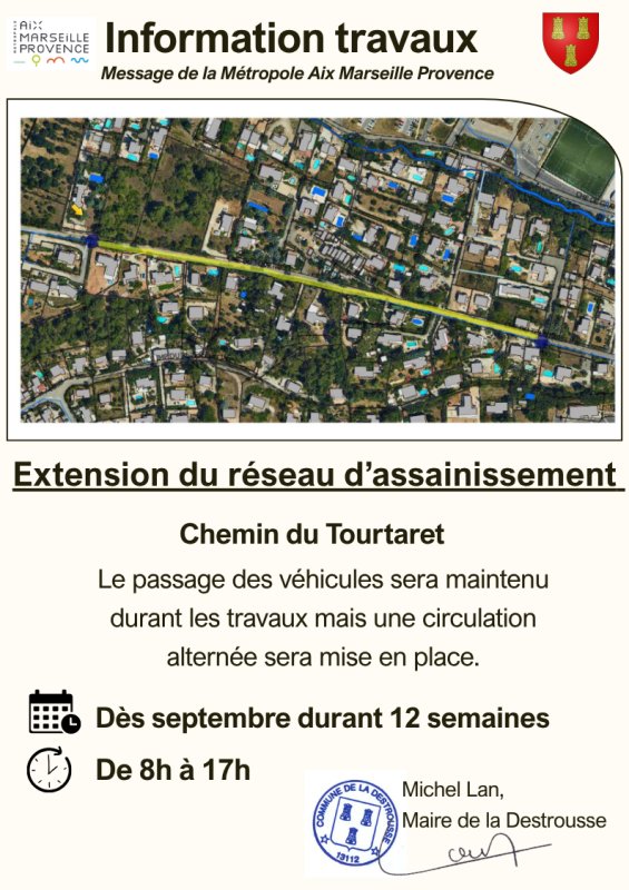 👷Information travaux🚧- Chemin du Tourtaret